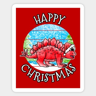 Christmas Stegosaurus Dinosaur Xmas 2022 Magnet